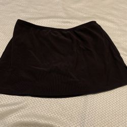 Lands’ End women’s size 10 very dark brown swimsuit bottoms skirt/shorts Skort