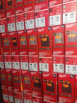 NEW MILWAUKEE HEATED JACKET HOODIE VEST KITS WITH M12 BATTERY AND CHARGER