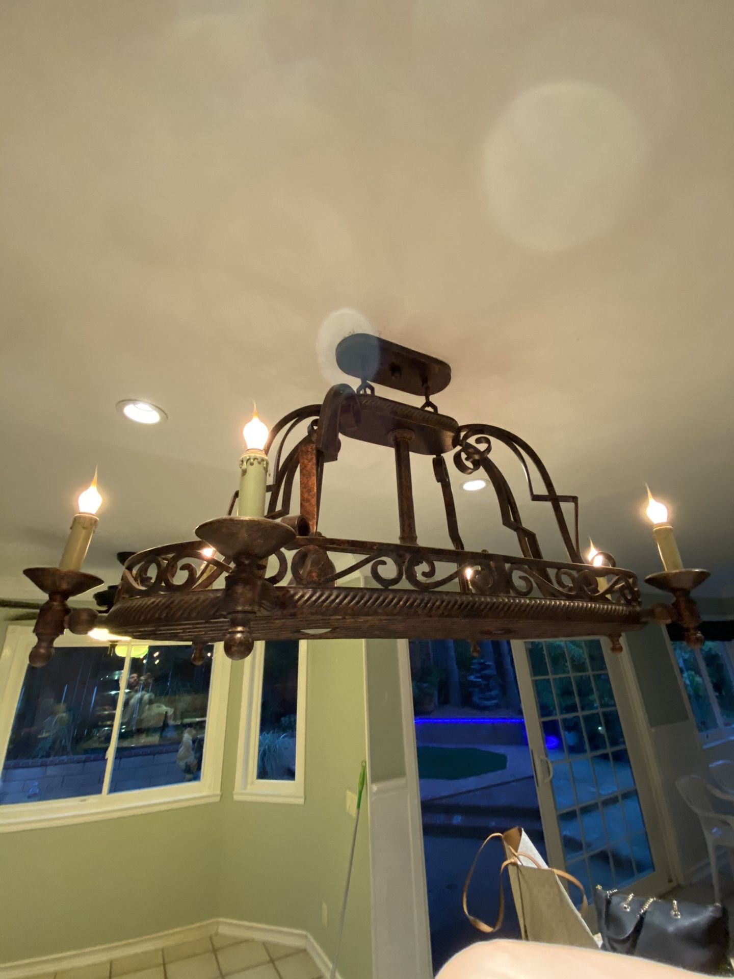 Hanging Pot Rack Lamp