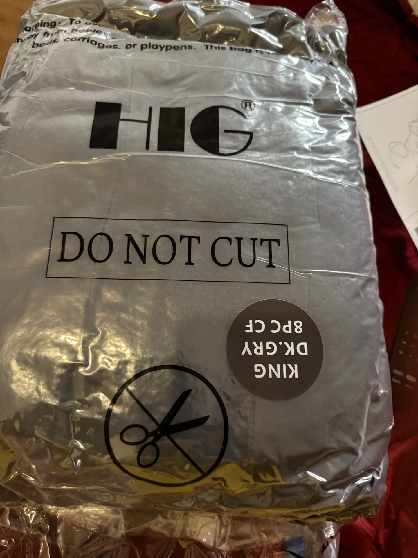 New King Size Comforter 8 Piece Set Dark Gray