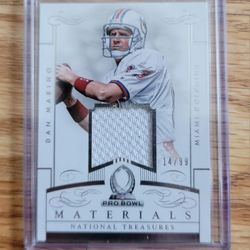 2014 National Treasures DAN MARINO /99 Game Worn JERSEY Pro Bowl Materials MIAMI DOLPHINS 