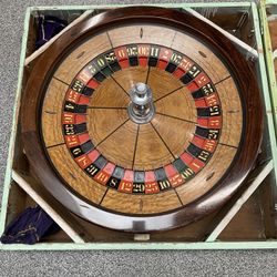 1940s Antique Roulette Wheel 32 Inch