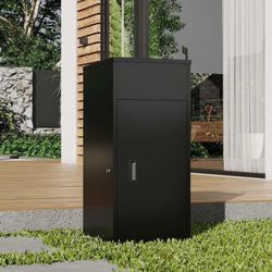 Package Delivery Box for Outside with Lock,Garden Stake,Heavy-Duty Steel Package Drop Box for Porch Outdoor