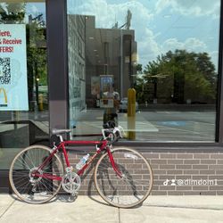 Road Bike + Helmet and Bike Lock