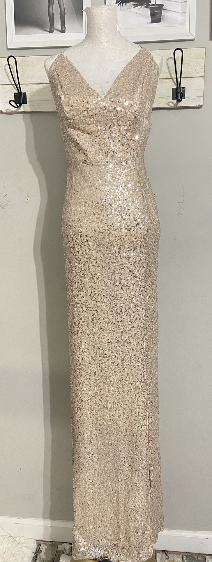 Gold sequin Maxi Dress