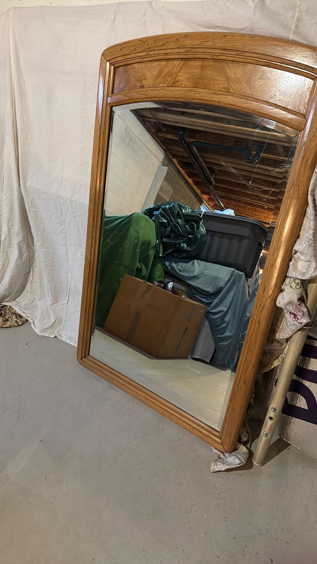 Wood Frame Bedroom Mirror