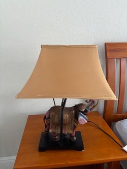 Decorative Elephant Table Lamp with Shade – Unique Accent Piece