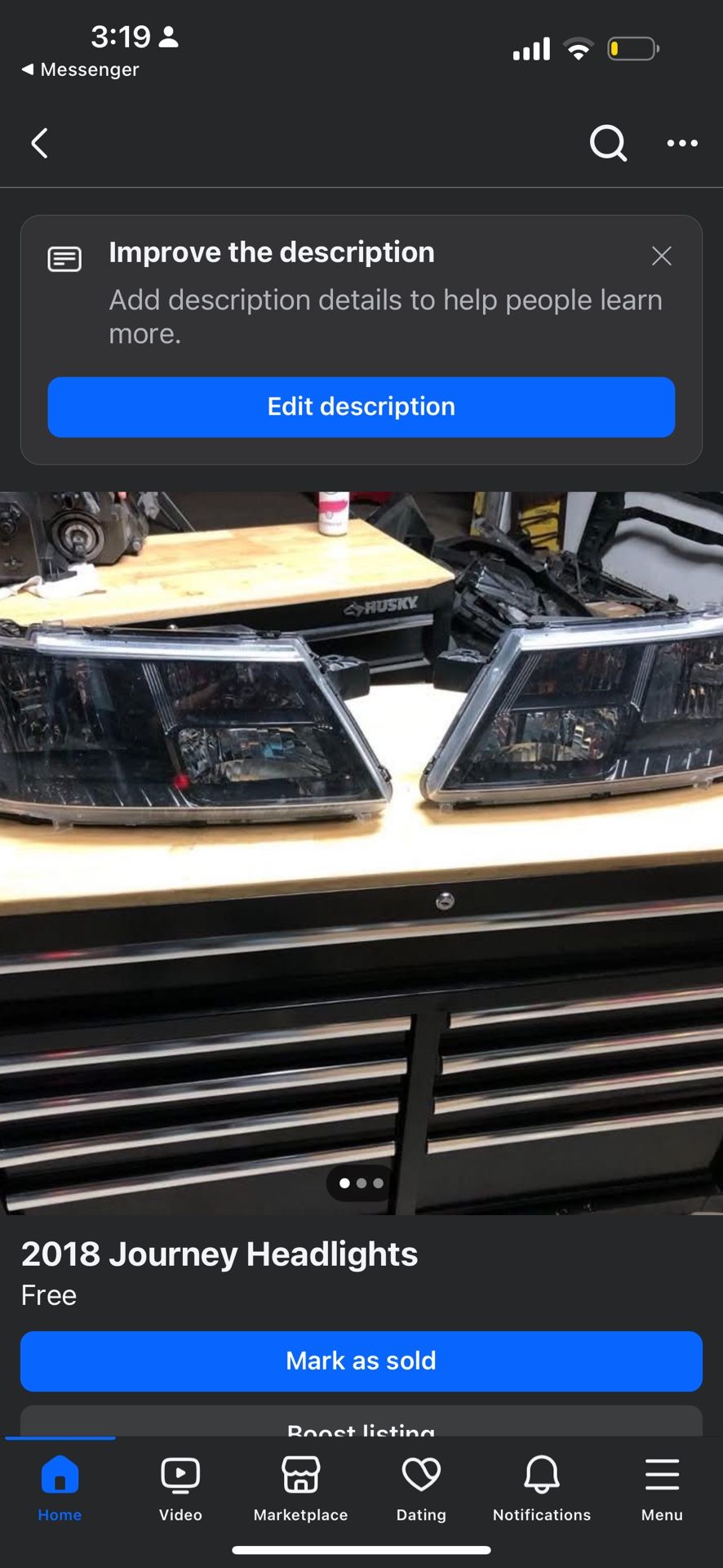 2018 Journey Headlight