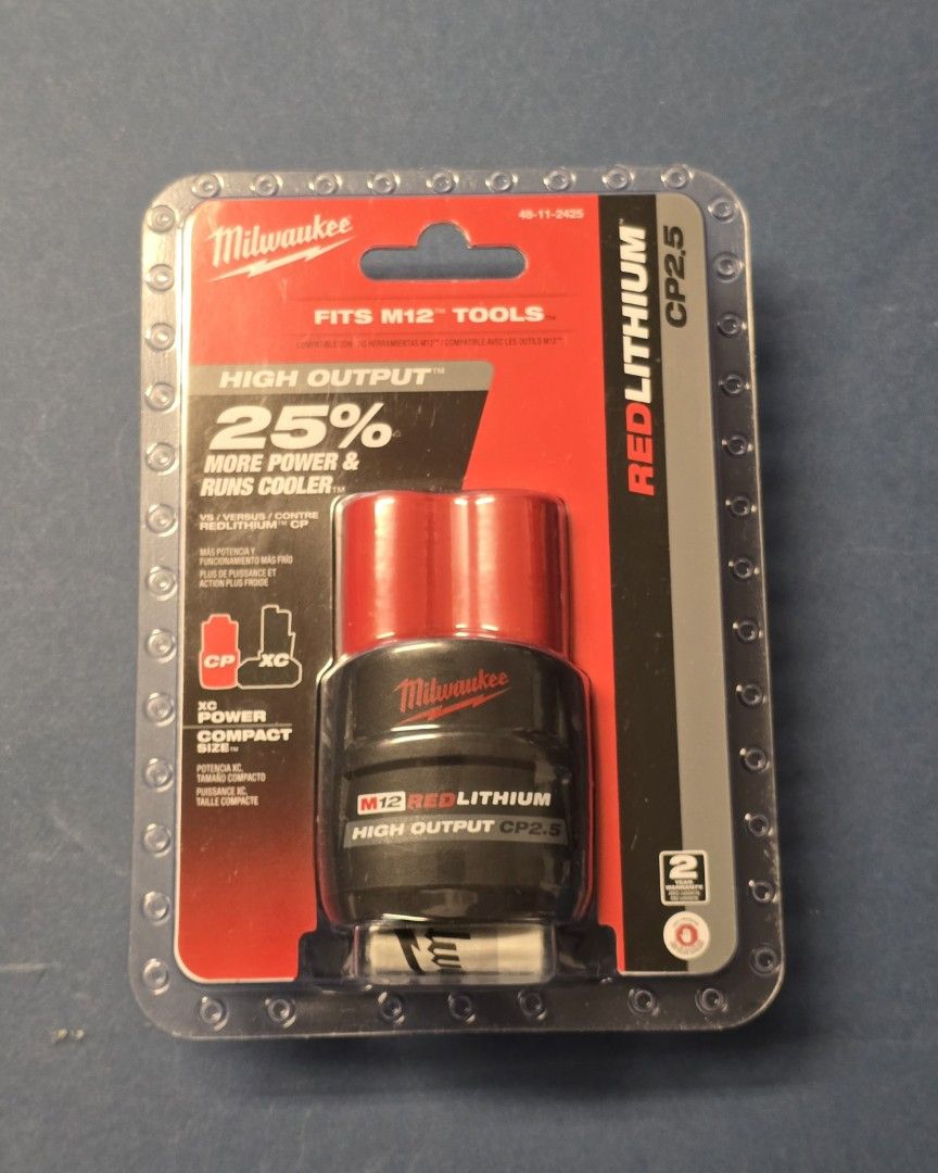 Milwaukee M12 High Output CP 2.5Ah Battery Pack Brand New No Low Offers/Trades, Pls. Price is Firm. Pickup in Burien