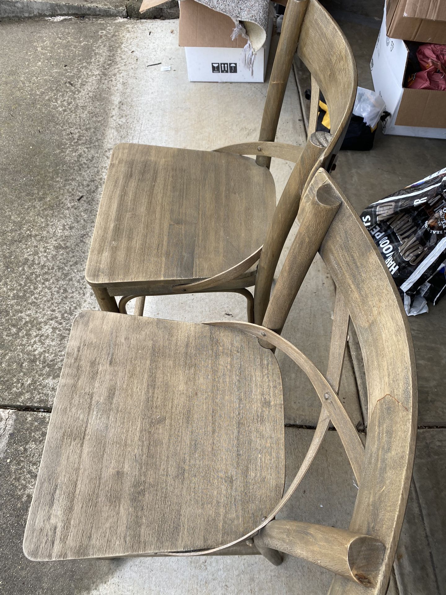 Costplus World Market Bistro Distressed Wood Counter Stools for