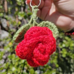 Crochet Flower Keychain 