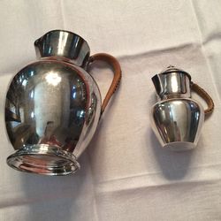 One coffee pot and one creamer