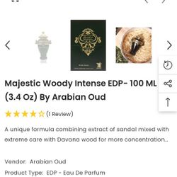RARE - Majestic Woody Intense EDP 100ML Woody PERFUME 