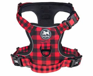 Plaid No‑Pull Dog Harness – Large