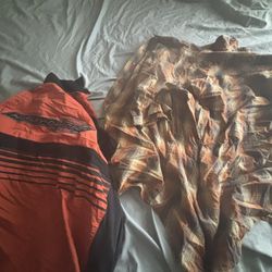 Lot of 2 Harley Davidson short-sleeve button ups