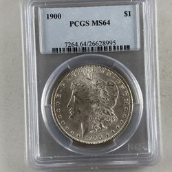 1900 Morgan Silver Dollar, PCGS MS-64 -- GORGEOUS CERTIFIED COIN!