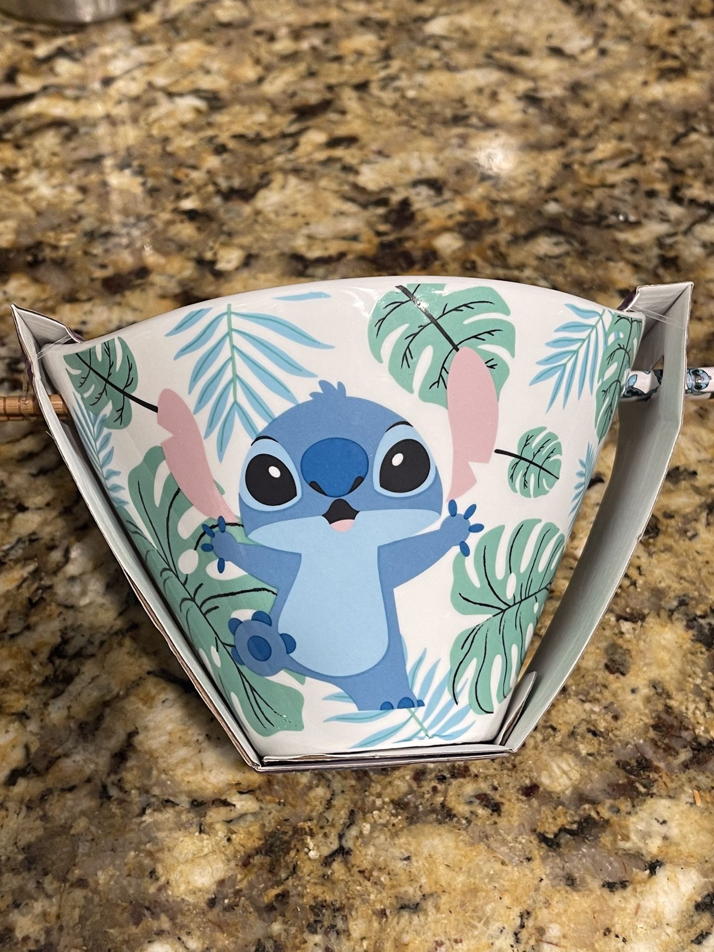Disney Stitch Ramen bowl With Chopstick