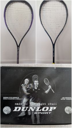 NEW 1 box of 12 Dunlop Progress Squash balls + 2 FREE Prince Squash Racquets