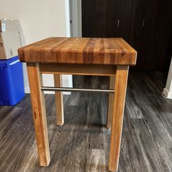 Wood Butcher Block Table