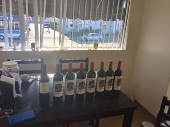 8 wine bottles