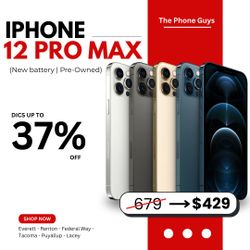 💥 iPhone 12 Pro Max Blowout – Just $319 or $1 Down! Save $800 Instantly with 6-Month Warranty