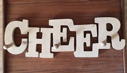 Cheer Sign with 3 pegs and 10 megaphone lights set