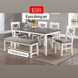 Dining Set / Comedor Con Sillas Y Banca