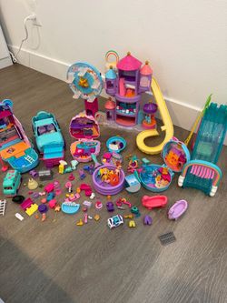 Polly Pocket Large Lot with Playsets and Accessories