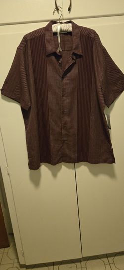 Cubavera Button Front Short Sleeve Xxl