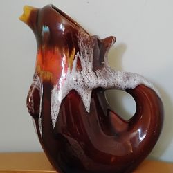 Vintage Vallauris ceramic rooster pitcher