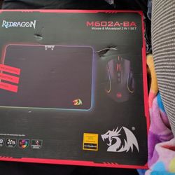 Redragon M602A-BA Mouse And Mousepad Set