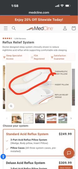 MedCline Reflux body pillow