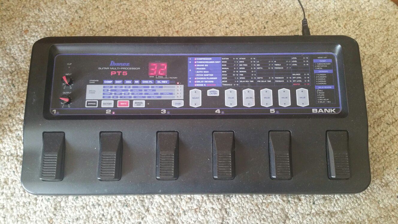 Ibanaz 6 block pedal Rare 90's equipment.