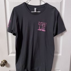 racquet and jog tshirt, size large