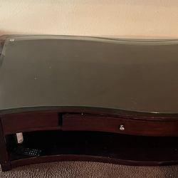 Glass Top Living Room Table And Two Side Tables 