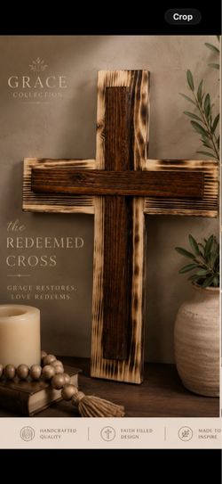 20” Handcrafted Wooden Cross