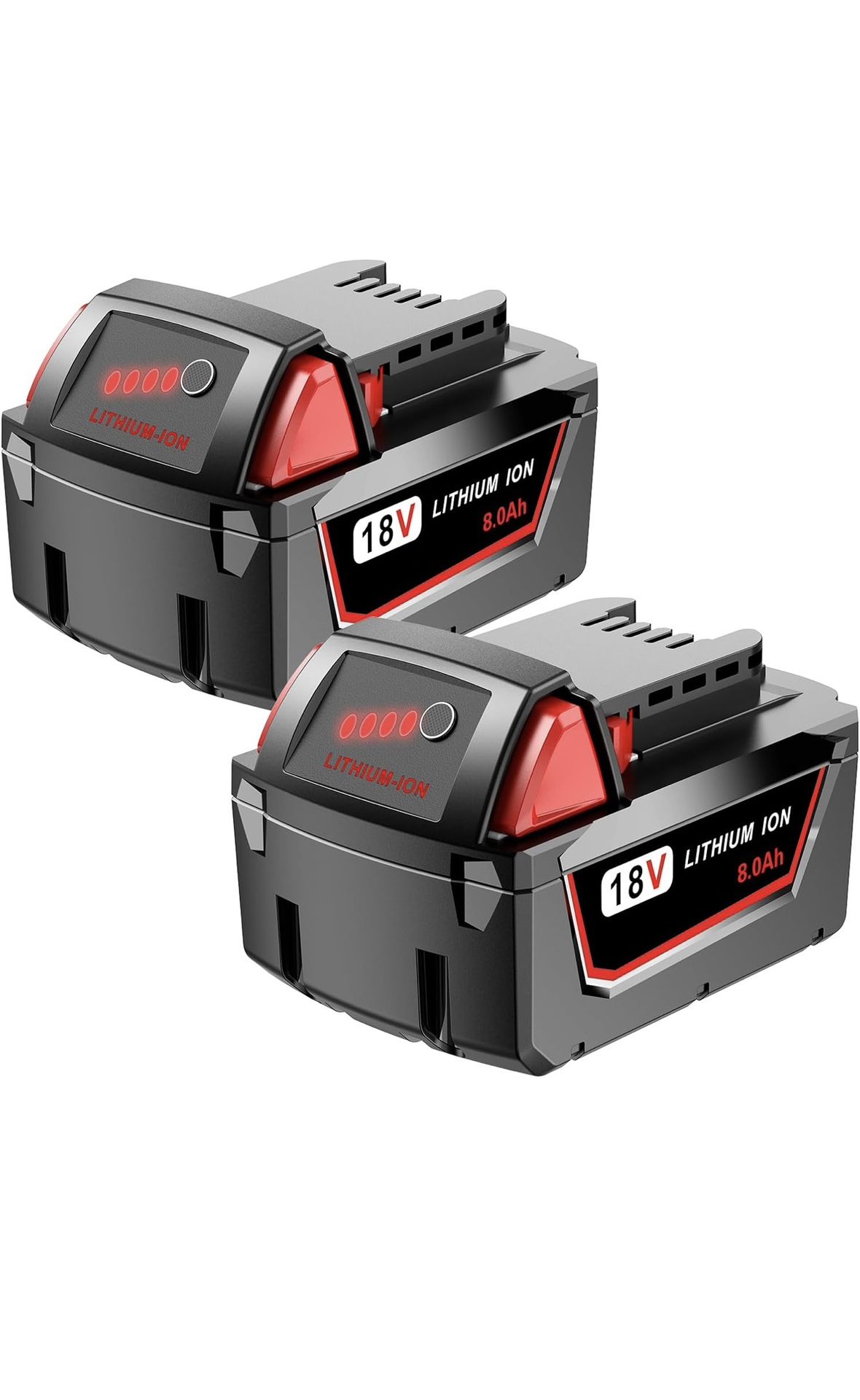 Marca: syvenies .Paquete de 2 baterías M18 de 18 V 8.0 Ah de repuesto para Milwaukee 48-11-1880 18 voltios máx. Herramienta inalámbrica 