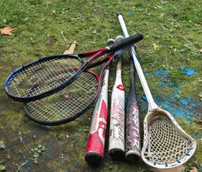 Sports equipment lot