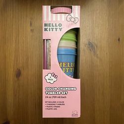 Hello Kitty Color Changing Cup - Set of 4. 