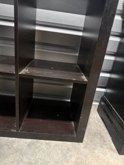 Dark Brown Wood Bookshelf Bookcase