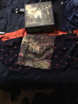 Gucci Wool Scarf Blue/Orange