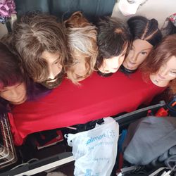 Mannequin heads for hair stylists