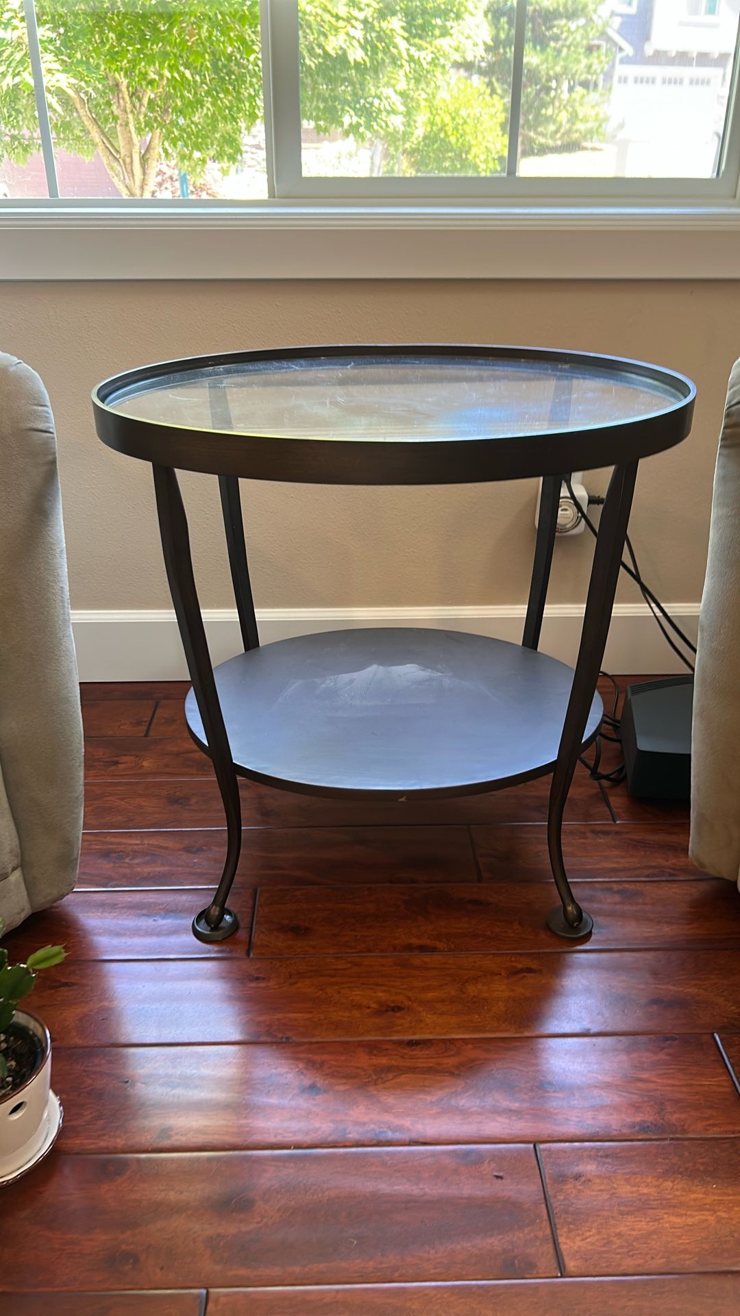 Oval Glass Table