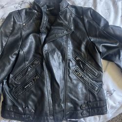 Pleather Moto Jacket -  Size XL