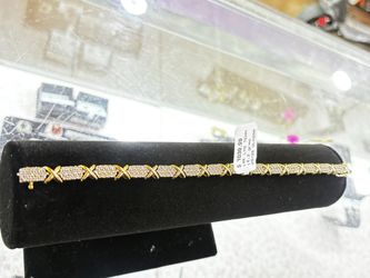 10k tennis bracelet 7.5”long