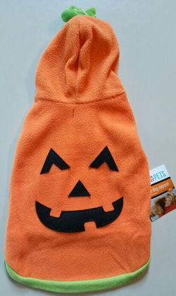 Pumpkin Face Pet Hoodie - Medium