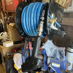 Pressure Washer Hose Reel With Gun 