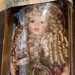 Seymour Mann Connoisseur Collection Doll Blonde Blue Eyes Porcelain 