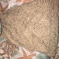 Forever 21 Animal Print Glittery Skirt