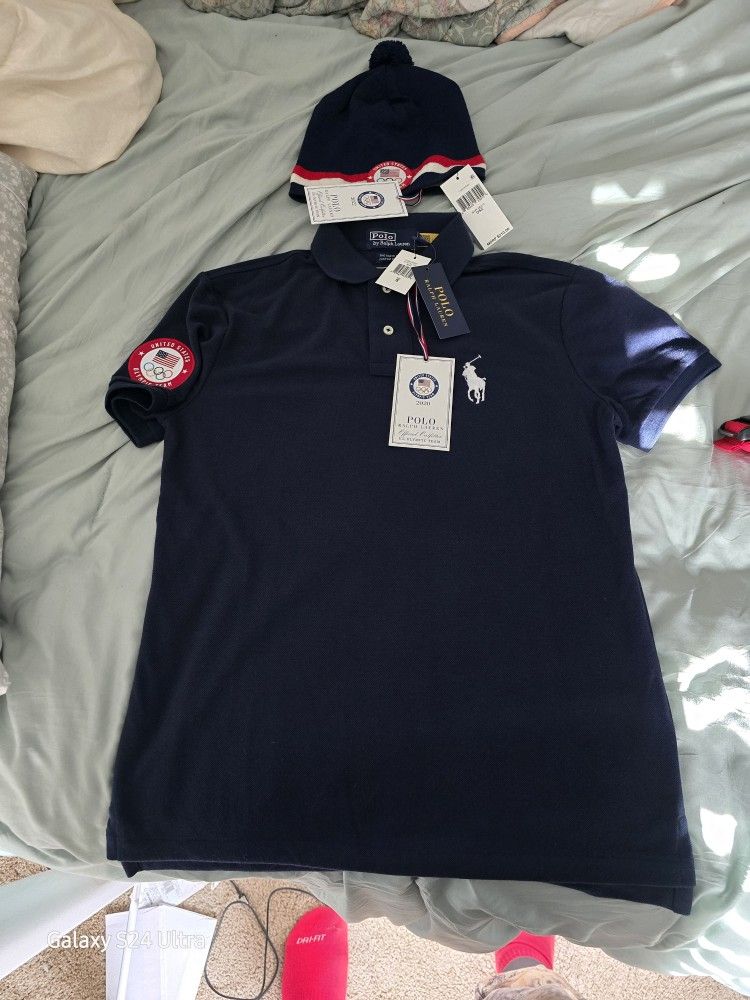 Polo Ralph Lauren Olympic Shirt(small) & Beanie
